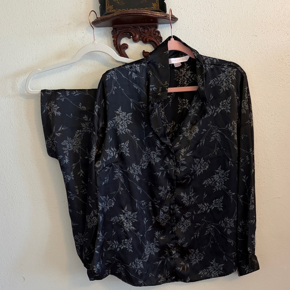Victoria Secret long sleeve silky Pajama Set
